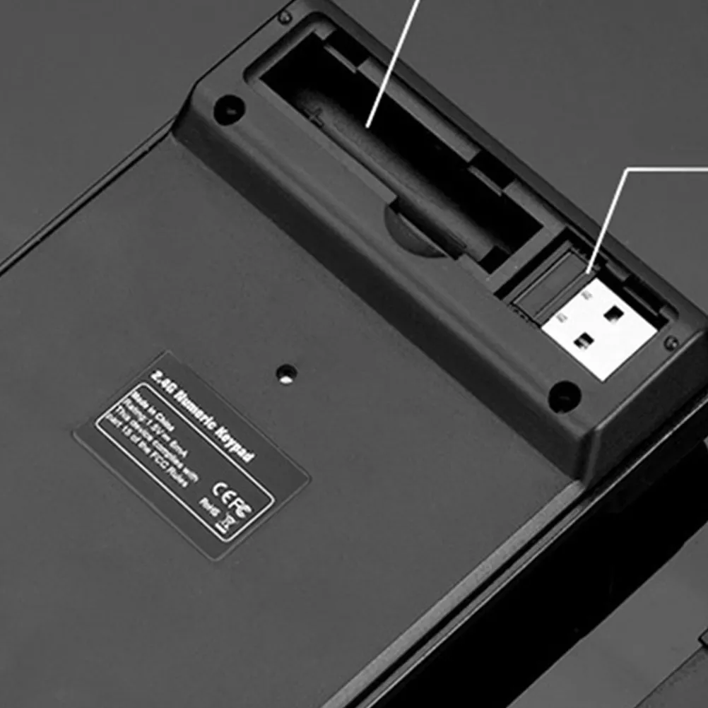 Mechanical Waterproof Numeric Keypad 22-Key Wireless USB Numpad 2.4g Receiver Storage Signal Stability for Vista 7 8
