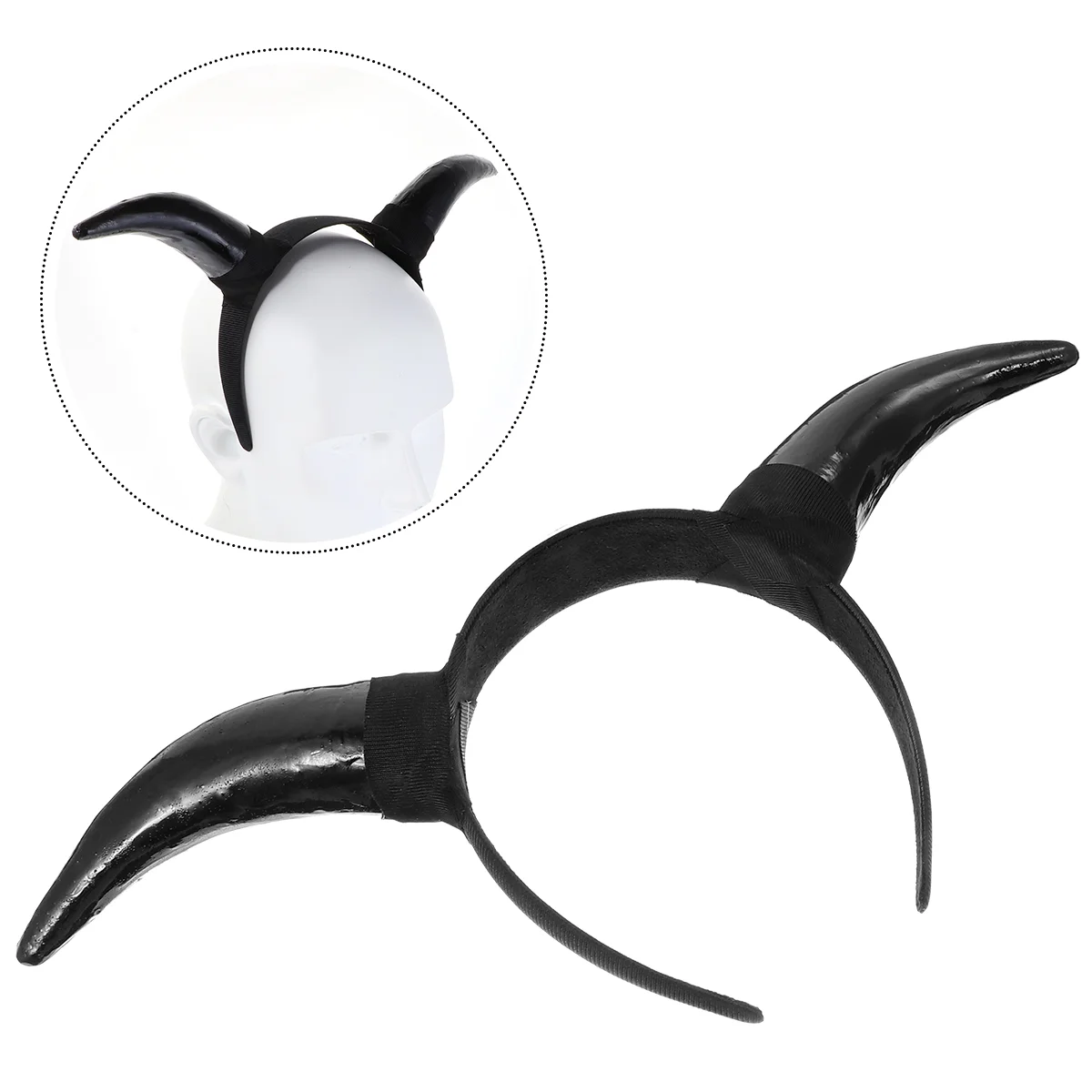 

Horn Headband Headwear Cosplay Hair Halloween Headdress Plastic Headpiece Costume