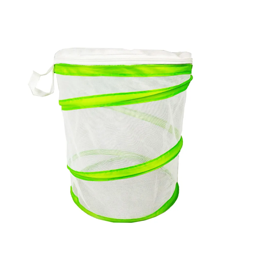 

Foldable Insect Habitat Cage for Kids Outdoor Nature Exploration with Breathable Mesh Net Observation Pop-Up Terrarium White