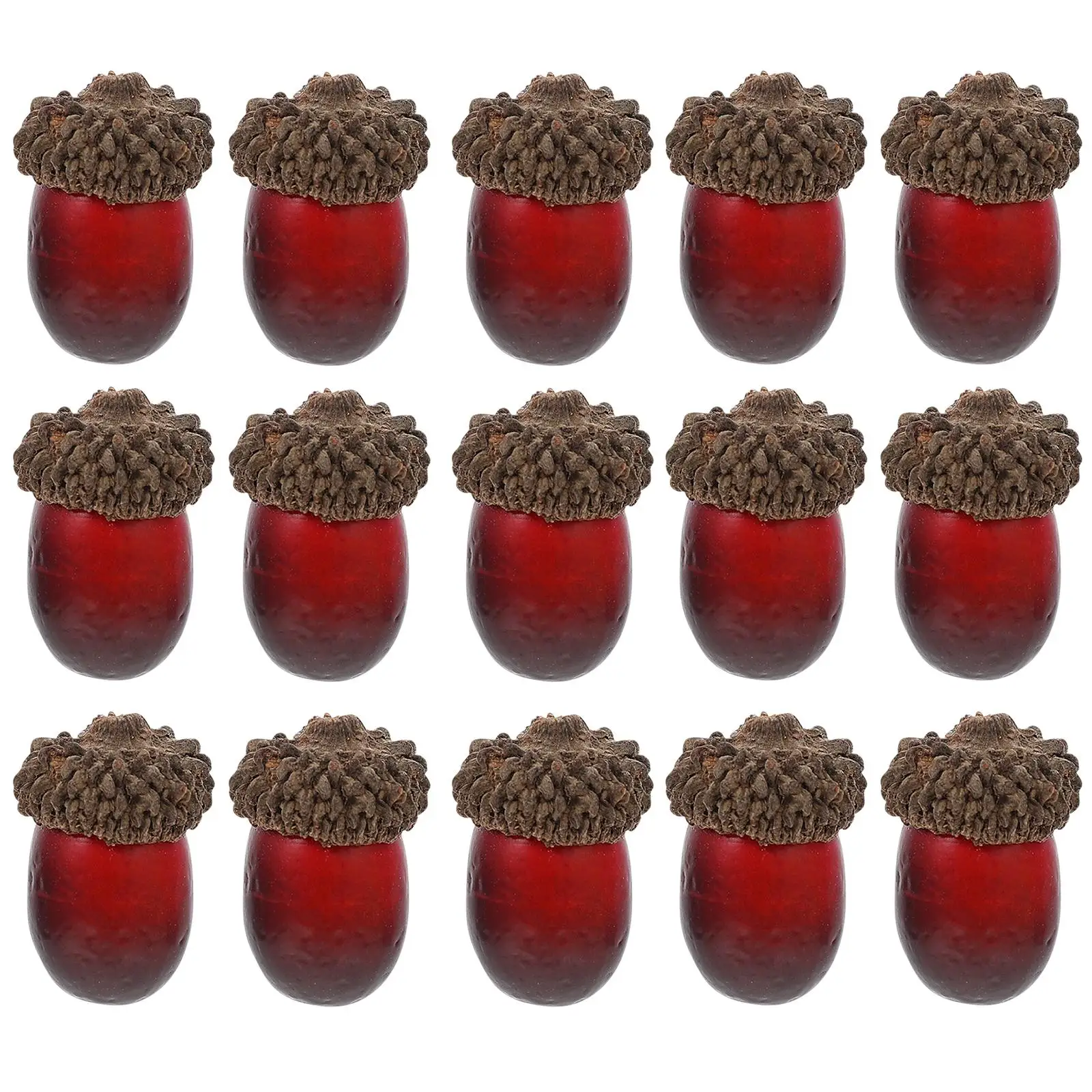 

25 Pcs Artificial Acorn Decor Christmas Home nament Fake Simulation Acorns Craft Supplies Food Vegetable Party