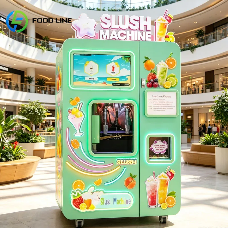 Automatic Slush Vending Machine Frozen Drink Maker Ice Slushy Machine Smoothie Style Beverage Smart LED Customized