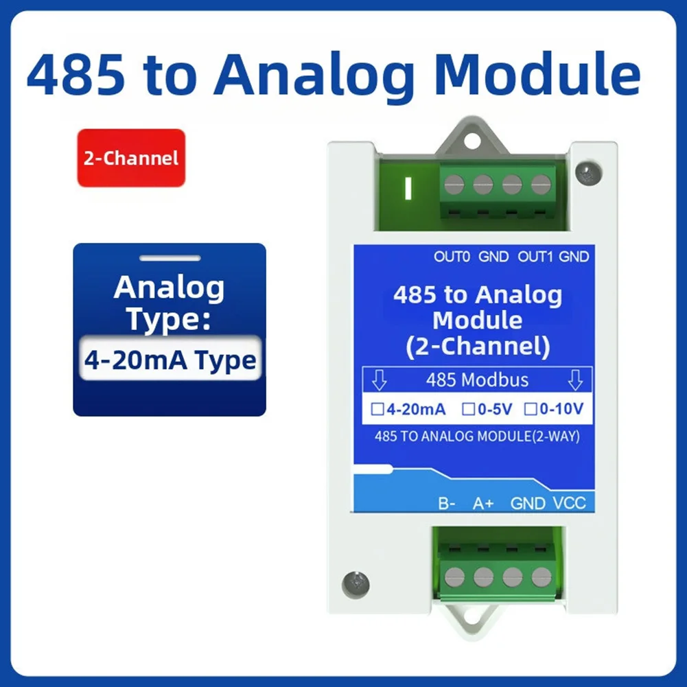 RS485 To Analog Input Acquisition Module 2-Way/4-Way 4-20mA  5V/10V Transmitter Analog Signal Acquisition Module