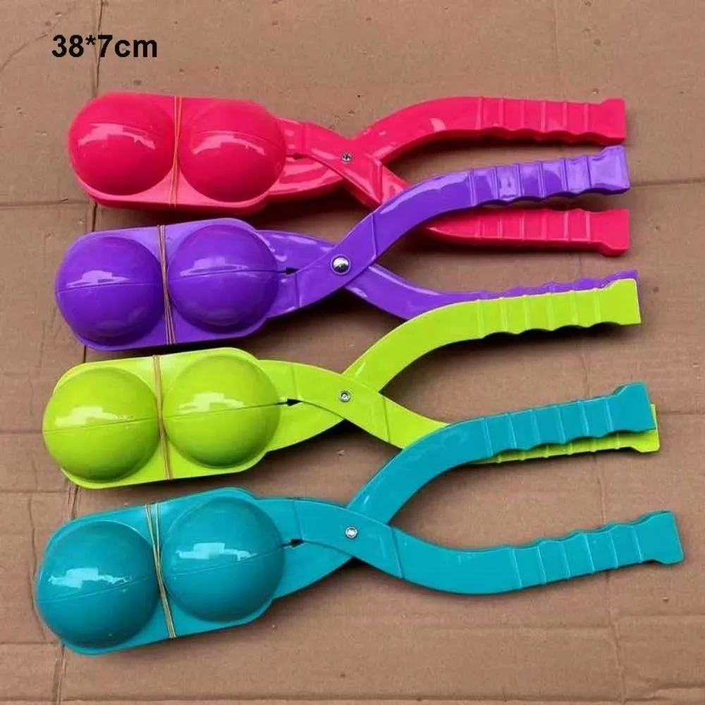 Outdoor Snowball Maker Clip Multistyles Plastic Sand Snow Ball Mold Toys Heart Snowflake Duck Shape Clip Tongs for Kids Adult
