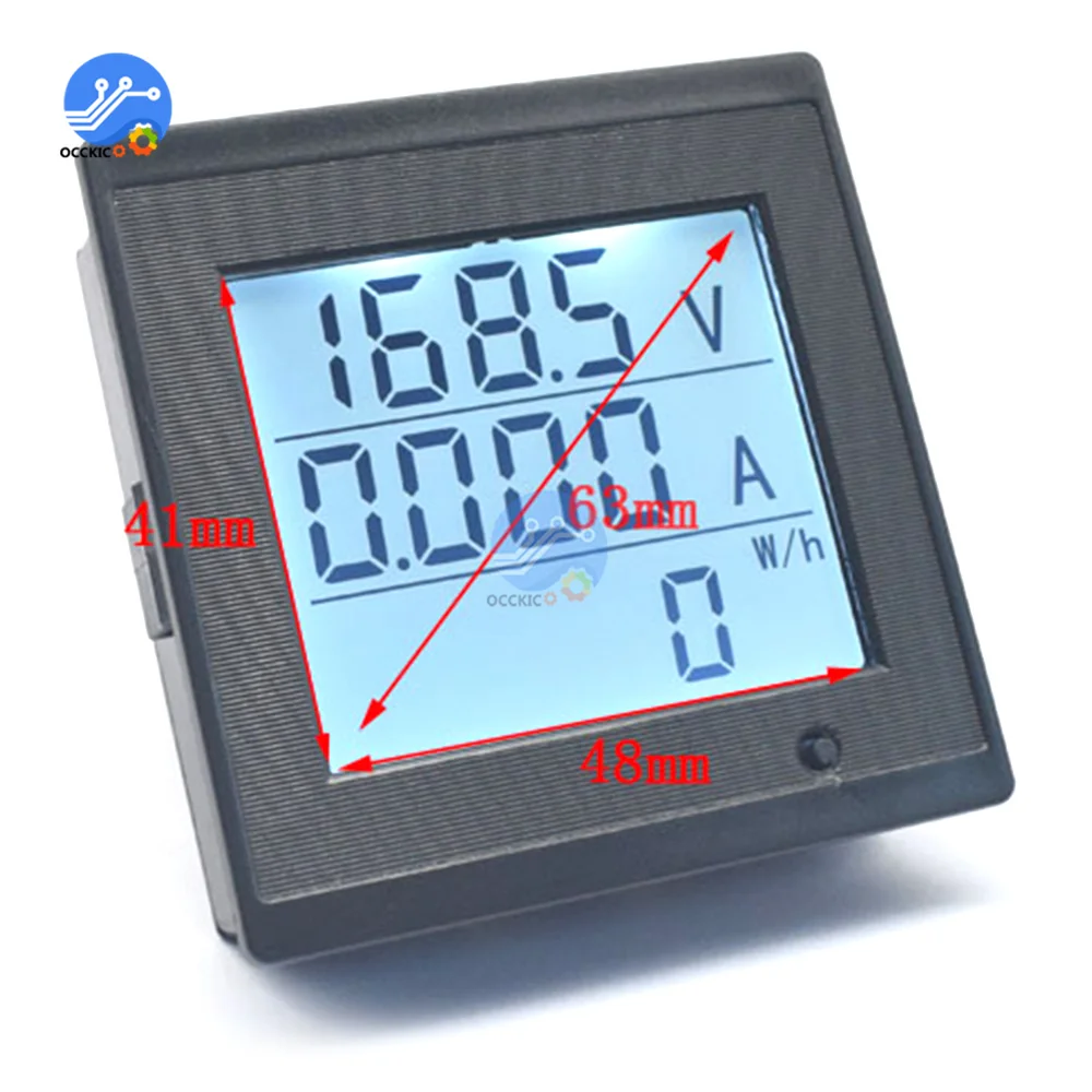 DC 6-200V LCD Digital Display DC Voltage And Current Meter 20A Power Consumption Impedance Multi-Function Meter Tester Tools