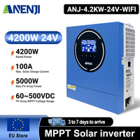 4.2KW 24V Hybrid Solar Inverter Pure Sine Wave Inverter Off Grid MPPT 10A PV 60-500VDC Solar Charge Controller With WiFi