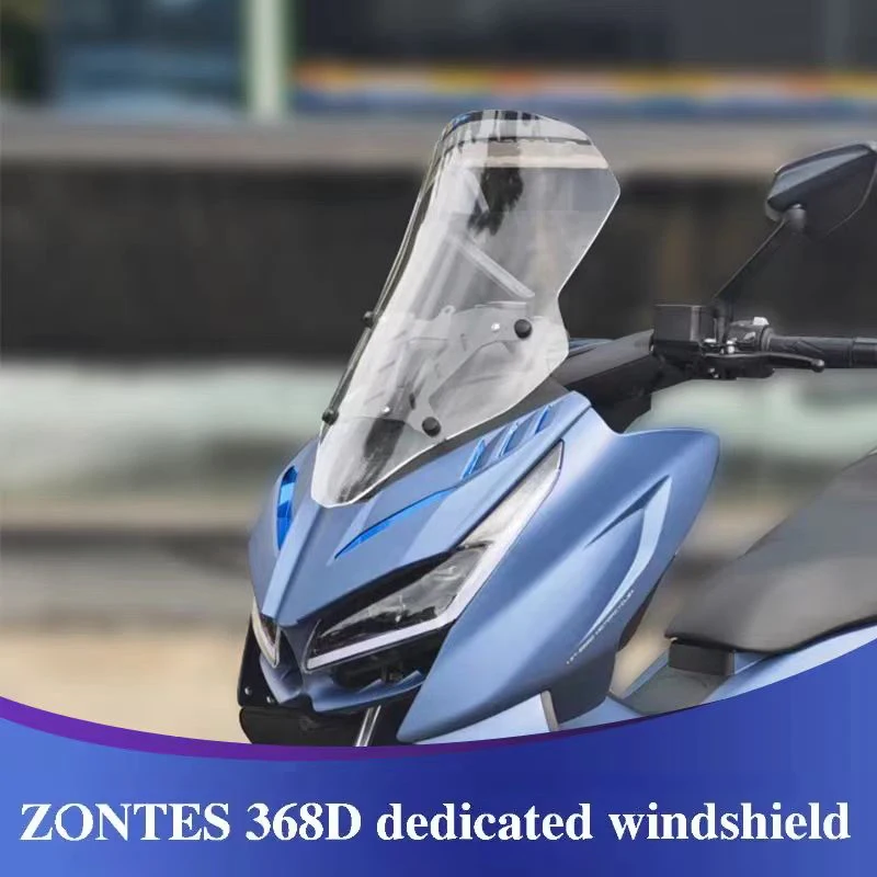 For ZONTES 368D 368-D Motorcycle modification raise and widen front windshield windscreen weather shield goggles with bracket