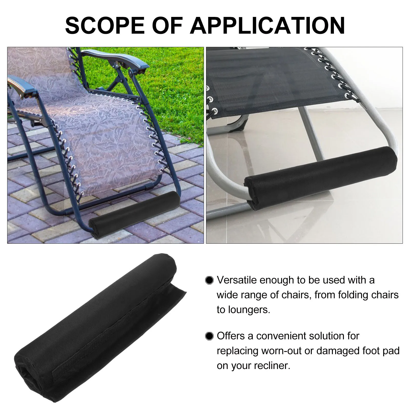 

Chair Footrest Pad Stylish Comfortable Patio Recliner Accessory Easy Install Travel Friendly Cushion Chair Foot Cushion