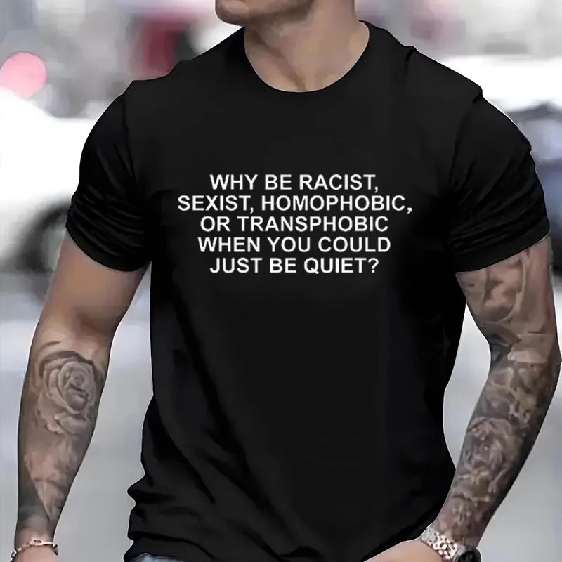 

Why Be Racist Frank Men Women T-shirts Blonde Hip Hop Trend Ocean Hip Hop Oversized Couple's Clothing Casual Short Sleeves Tops