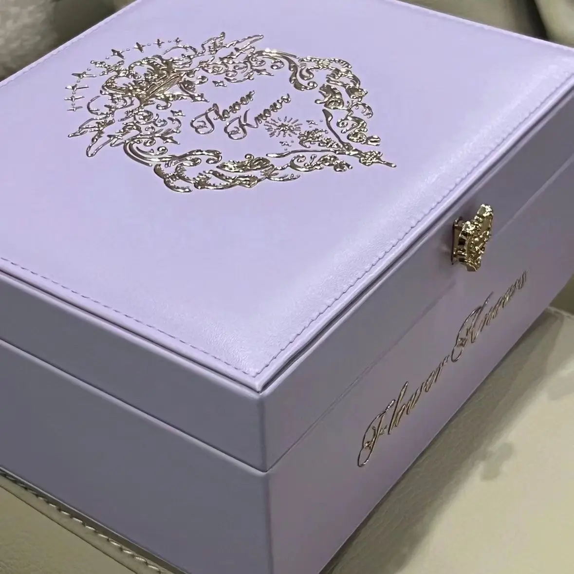 Flower knows Strawberry Rococo Purple Jewelry Box Limited Edition Peripheral Storage Box High Beauty Light Luxury Exquisite Gift