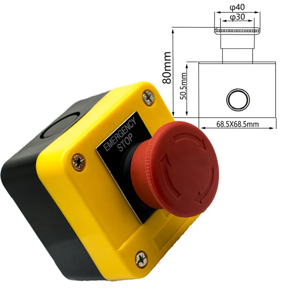 

E-stop Push Button Switch CNC Exigent Stop Switch Sliver Contact Latching Switch Boasting A Rated Current Of 10A