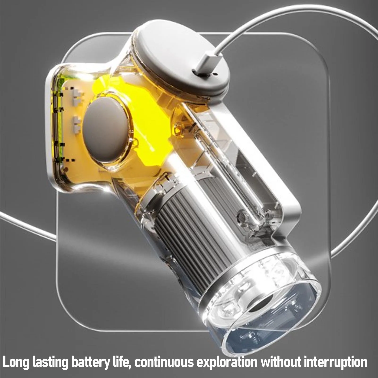 Mini microscópio portátil para crianças, tela profissional de 2 polegadas, microscópio digital com luz LED inteligente para aventuras ao ar livre