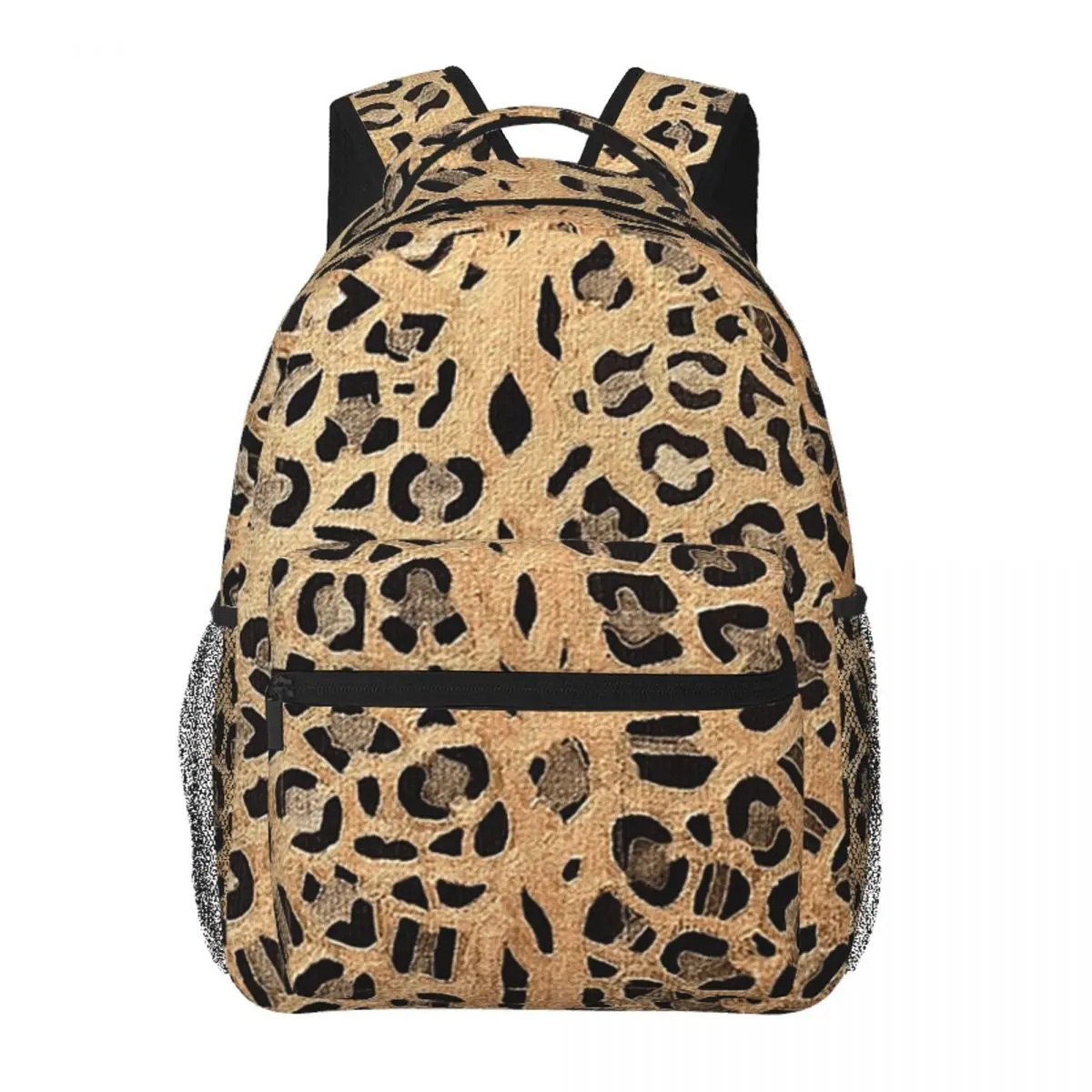 

WL Leopard Print Backpack Student Boys Girls BookBag Kids School Bag Computer Shoulder Bags for Men Women