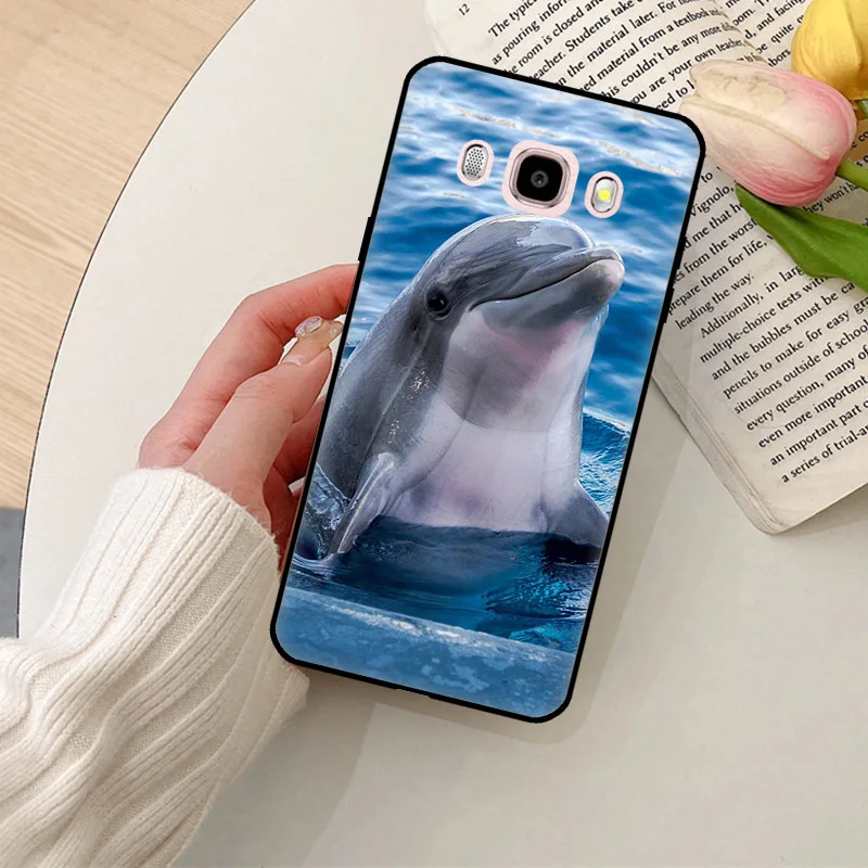 Cute Dolphin Animal Case For Samsung J1 J3 J5 J7 2016 A3 A5 2017 A7 A9 A6 A8 J4 J6 Plus J8 2018 Phone Cover