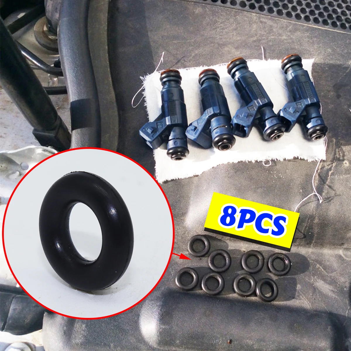 

Fuel Injector Nozzle O-Ring Seals for Audi 100 C4 A6 C6 C5 C4 A2 A3 8L S4 C4 Allroad C5 TT 1G High Temperature Resistant Parts