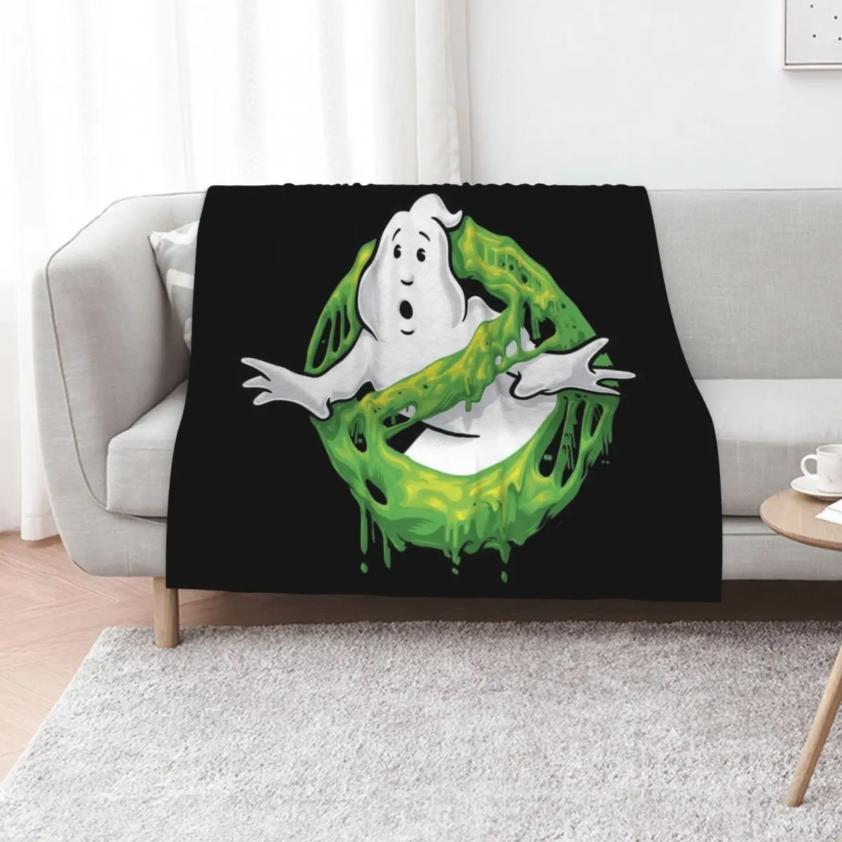 Ghost Hunters Busters Classic Slime Ghost Logo Throw Blanket sofa bed Soft Summer For Baby Travel Blankets