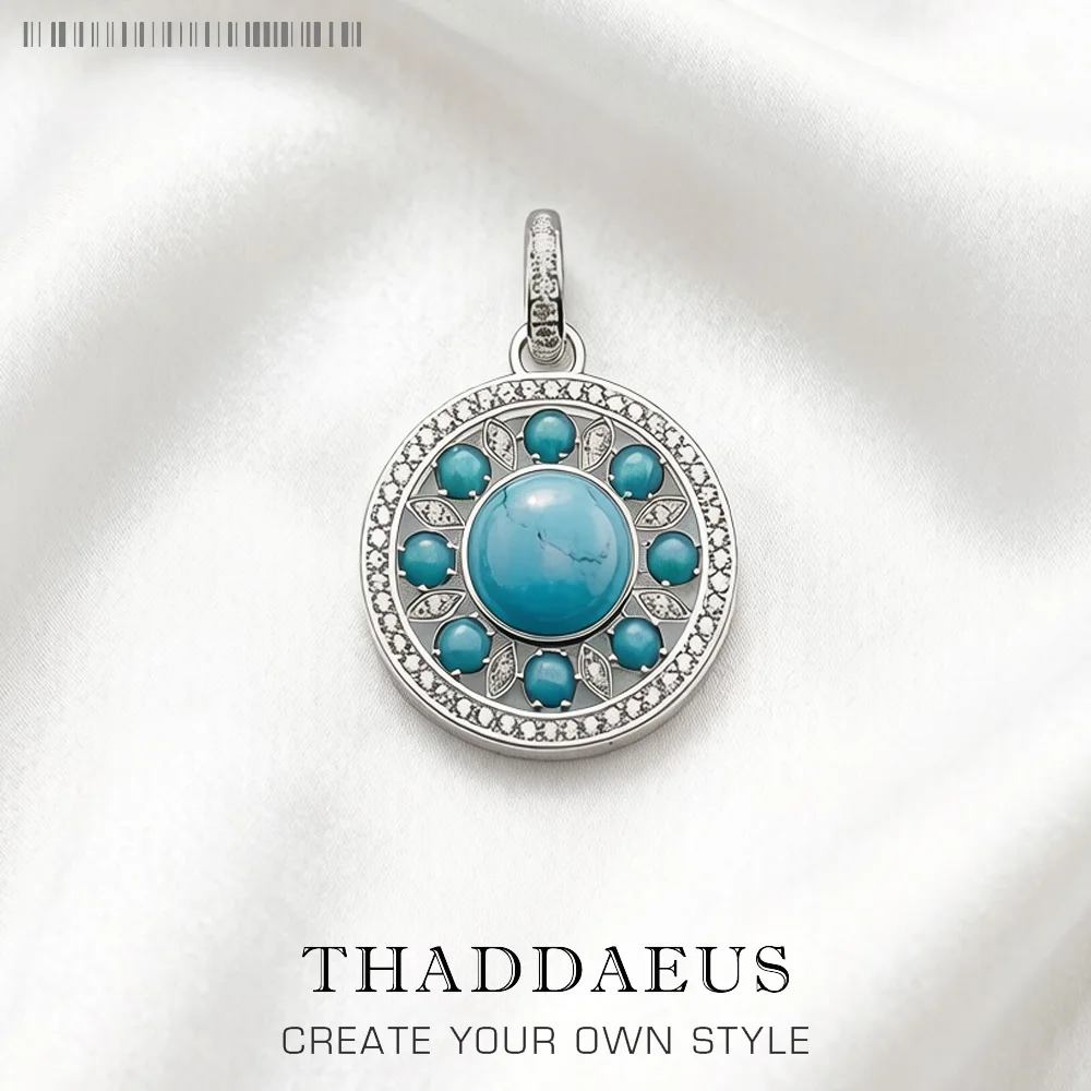 

Pendant Ornament Blue Brand Fashion Trendy Jewelry Europe 925 Sterling Silver Accessories Gift For Women