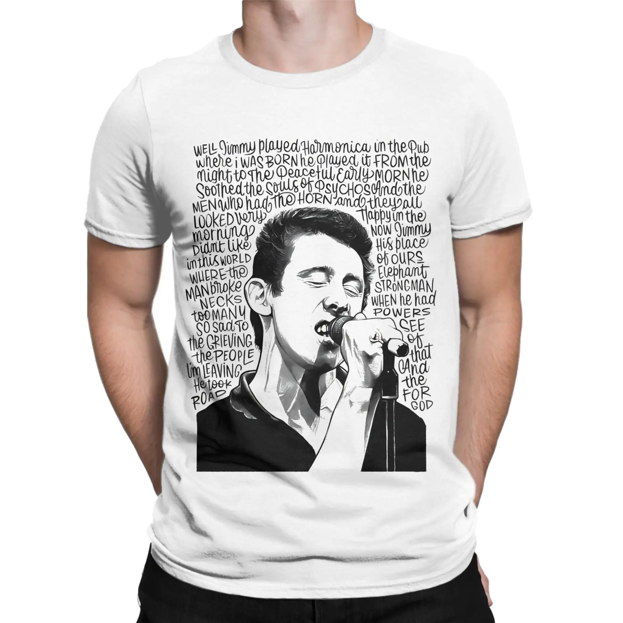 Rough Aged Punk  Classic The Pogues Funny Graphic 100% Cotton T-Shirt Tees Tops For Men