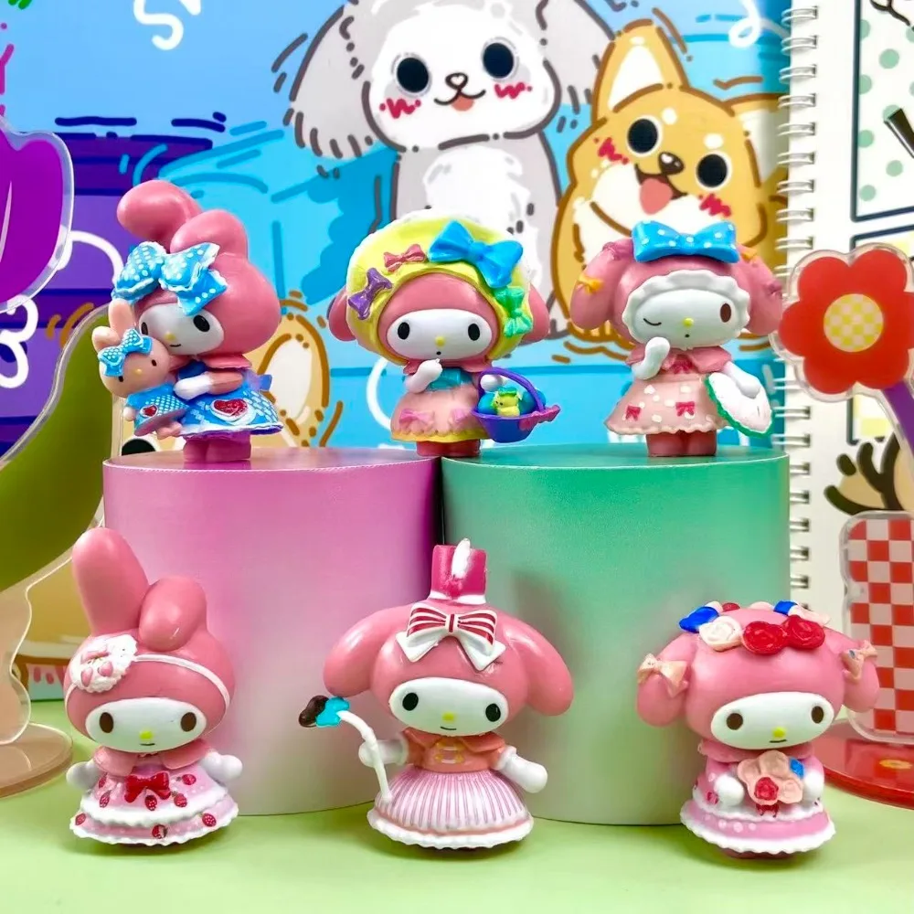 

Sanrio My Melody Tea Party слепая коробка Tide Play Display Piece Melody Tie милый настольный ручной работы подарочная коллекция украшений