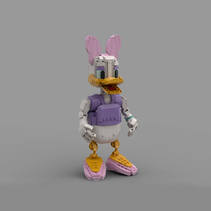 603pcs MOC Daisy Duck Disneying Model Building Blocks Architecture Assemble DIY Creative Toys Festival Gifts Idea Education view 2