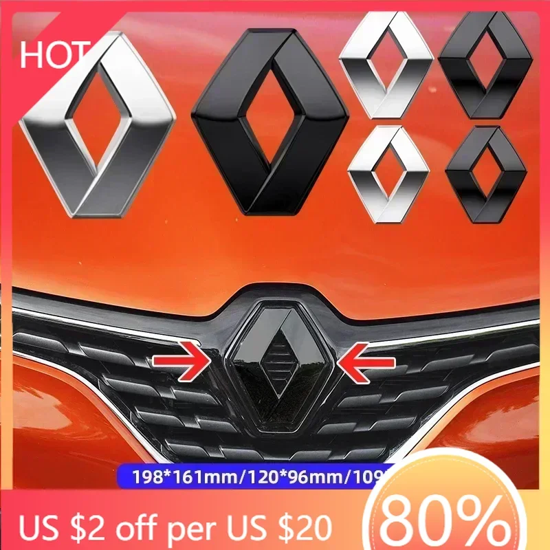 

Для Renault 2026, новые колпаки ступиц для Renault Megane 2 3 Clio Duster Captur Logan Koleos, автоаксессуары, автомобильный передний капот, эмблема, Stic