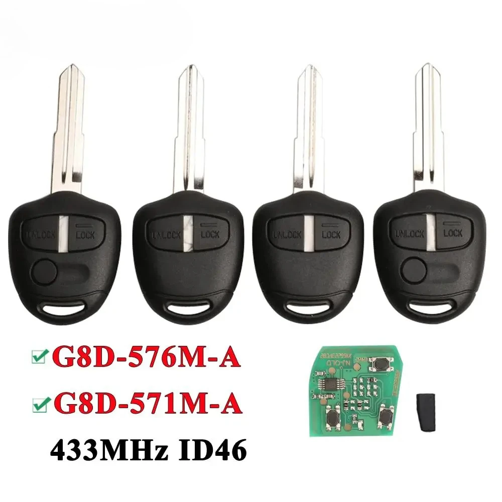 

2/3 кнопки автомобильный дистанционный ключ костюм для MITSUBISHI Outlander Pajero Triton ASX Lancer Shogun MIT8 MIT11 Blade 433 МГц