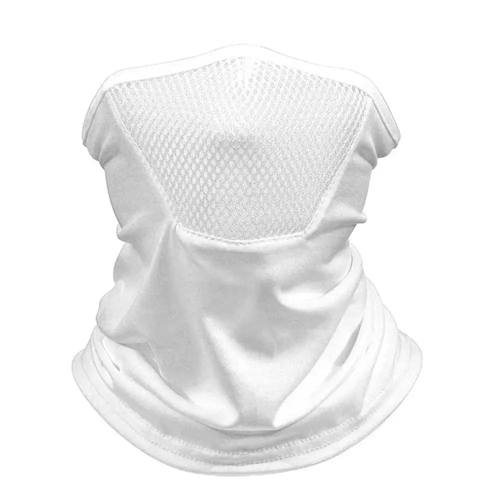 Flap Outdoor Face Shield Neckline Mask Solid Color Summer Sunscreen Mask Men Fishing Face Mask Women Sunscreen Veil Ice Silk