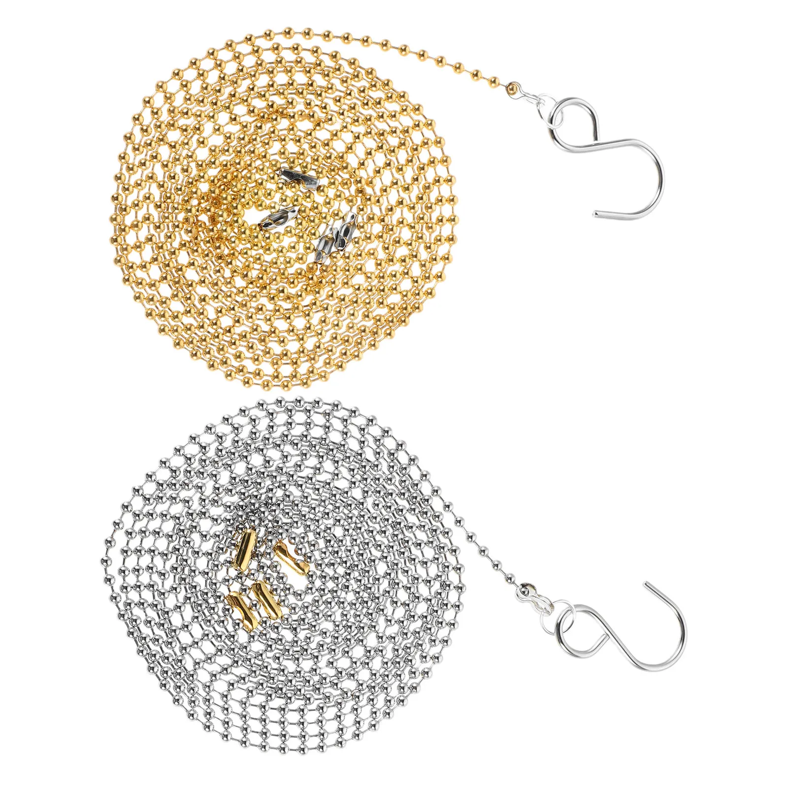 

6Pcs Volleyball Net Measurement Chain Silver Gold Portable Metal Chain Referee Equipment Indoor Outdoor Net Height Positioning