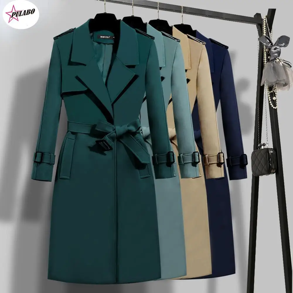 

PULABO Spring y2k Women's Windbreaker Fashion Leisure Overcoat Female Retro Jackets and Loose Trench Coat Are Popular Korea