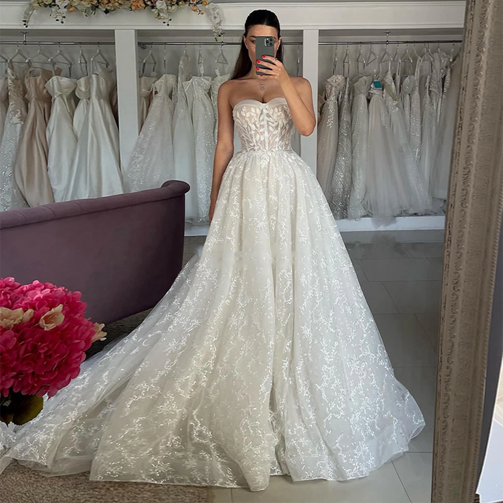 Robe de mariée bohème sexy, ligne A, en dentelle, pour femme, tenue de soirée de plage, modèle 2024