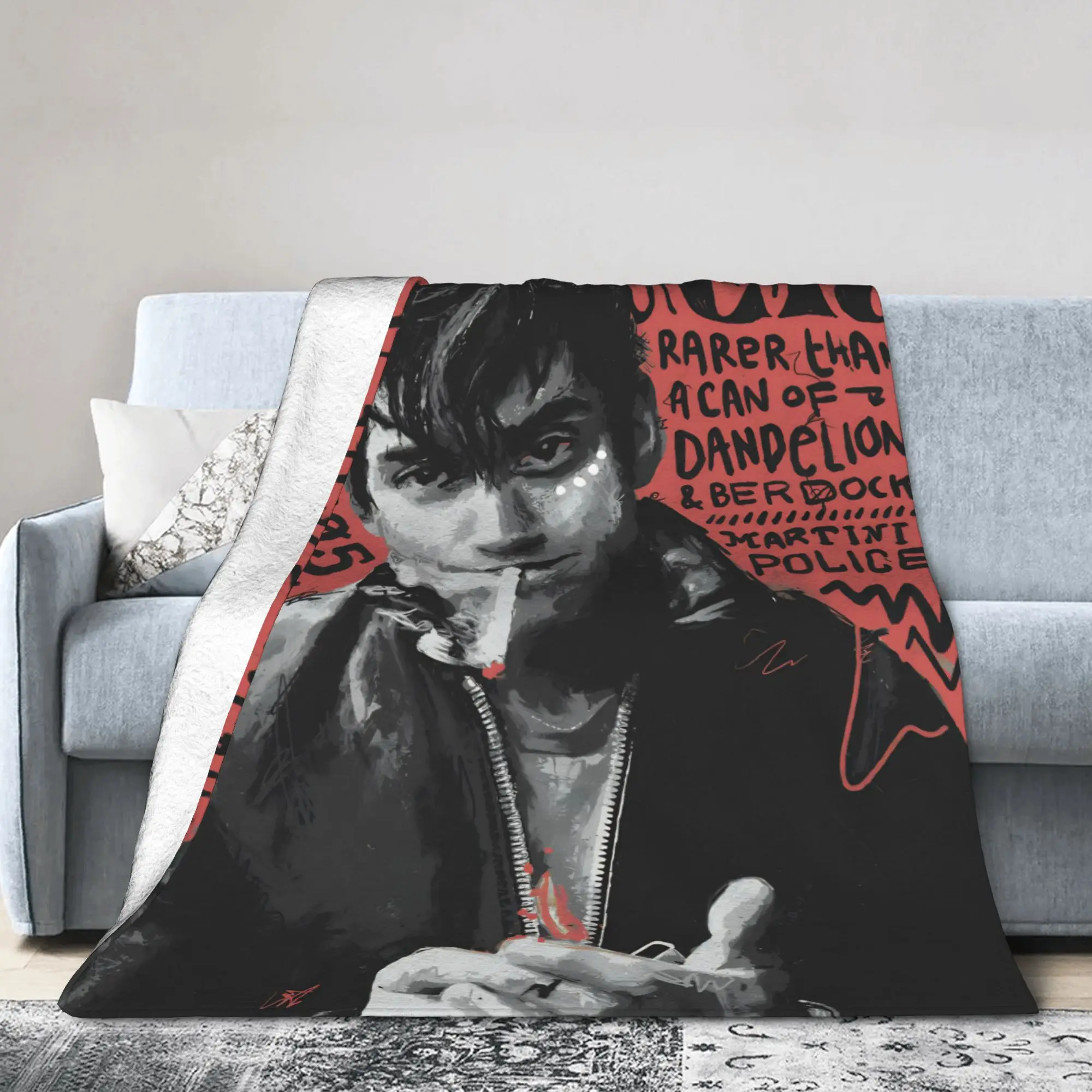 Alex Turner Arctic Monkeys Rock Band  Blankets Flannel Textile Decor  Breathable Warm Throw Blankets for Bedding Couch Rug Piece