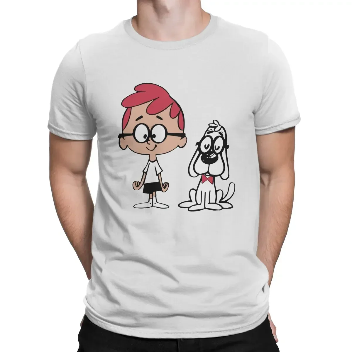 Mr. Peabody and Sherman Casual  Tees Short Sleeve  T Shirts O Neck Clothes Printing Men's T-Shirt