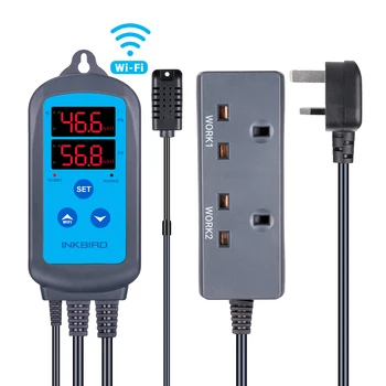 【Stock Clearance】n22 IHC-200/200Wifi Digital Humidity Controller Intelligent Dual Output Pre-wired Humidistat for Home Brewing