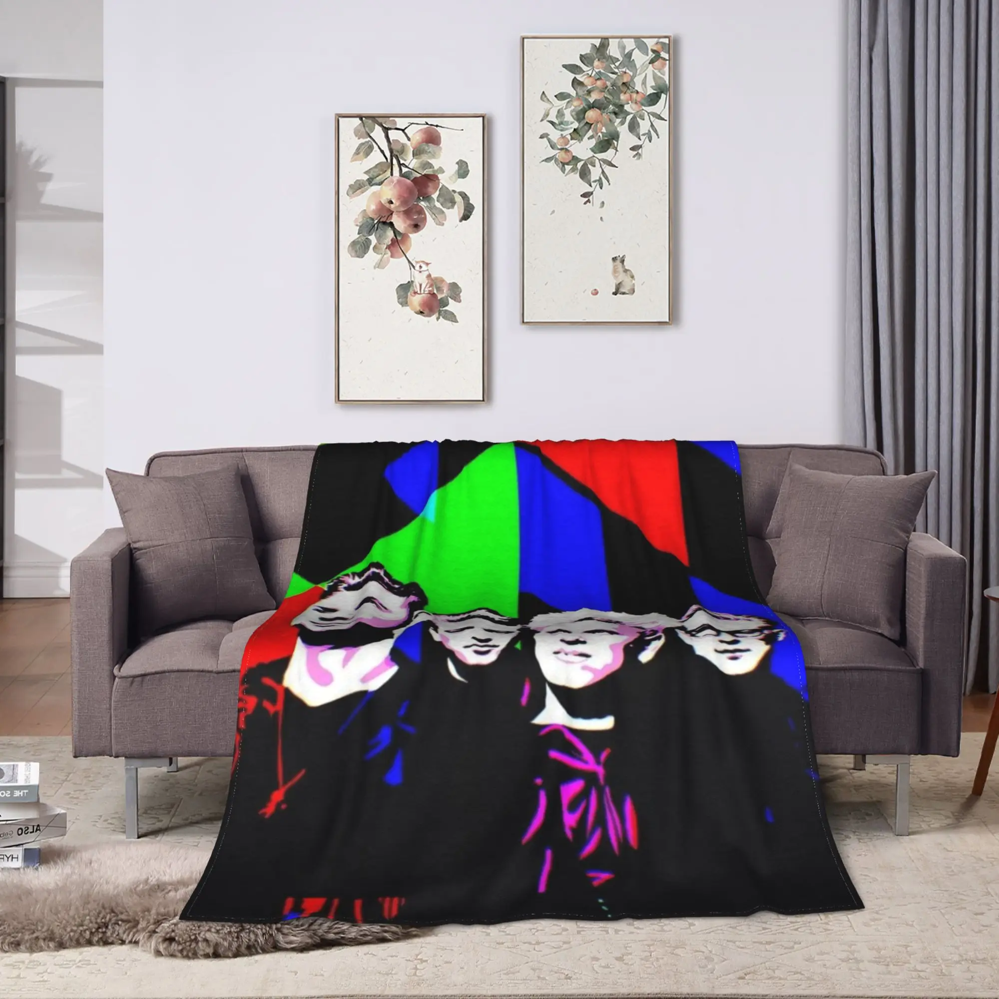 Depeches Band Mode  Soft Blankets  Airplane Travel Plush Throw Blanket Funny Couch Chair Flannel Bedspread Sofa Bed Cover