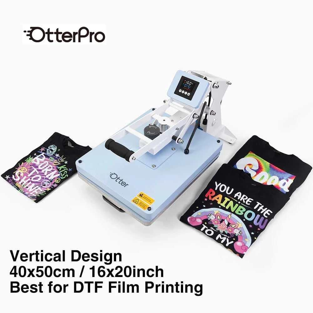 OtterPro DTF Clamshell Heat Press Auto Open t-shirt Digital Printing Transfer Machine DTF Heat Press Machine for tshirt