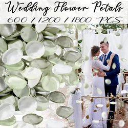 600-1800Pcs Wedding Silk Rose Petals Artificial Flower Petals for Flower Girl Basket Aisle Scatter Dinner Table Centerpieces