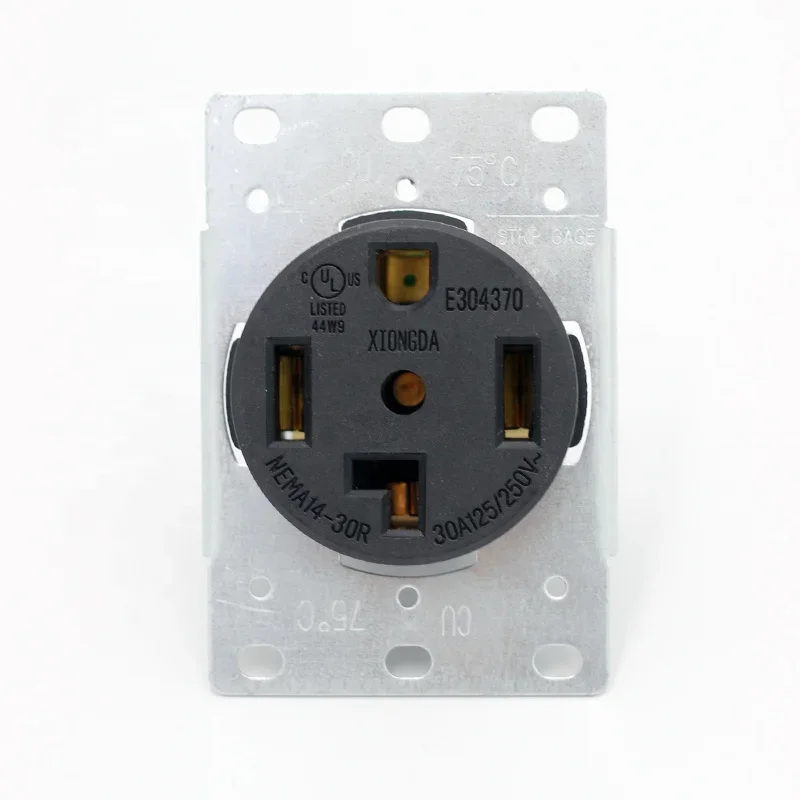 Flush Mount Electrica Receptacle NEMA 14 30R 3 Pole 4 Wire Power Socket with UL Certification for Industrial Equipment - view 6