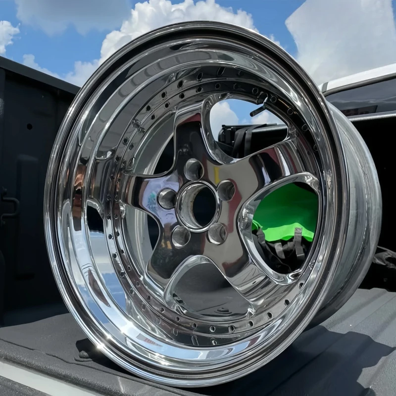 

Комплект из 2 кованых дисков из алюминиевого сплава, 17, 18, 19, 20 дюймов, пять спиц, вогнутые, хромированные