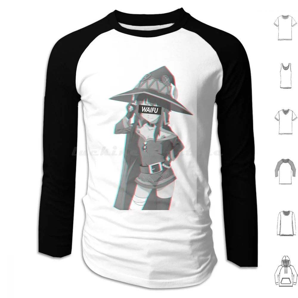 Megumin Waifu مادة هوديس كم طويل Hentaik1ng Megumin Kono Suba Waifu المواد Waifu المواد الجمالية فتاة