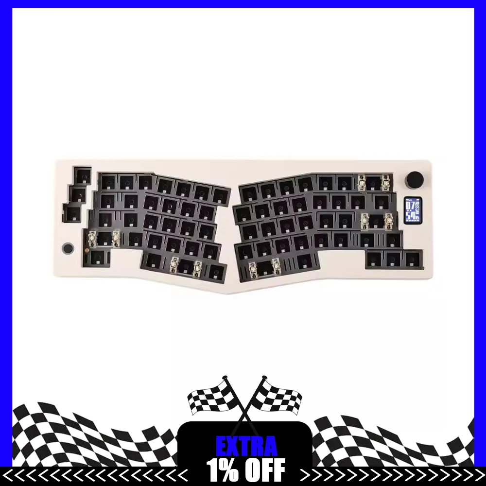 CIDOO ABM066 Mechanical Keyboard Kit Small Color Screen Three Mod Low Delay Gaming Keyboard Gasket Hot Swap Pc Accessories Gifts