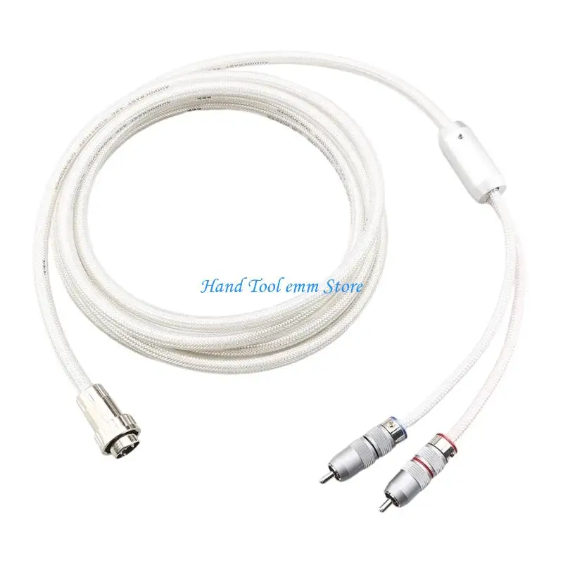 

H37F 4Pin DIN Male To 2RCA Sound Cable With Silver Plated Shielding Extension Cable