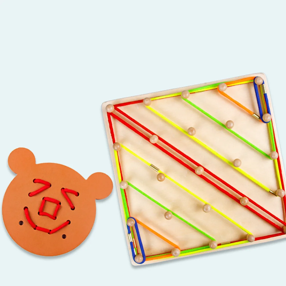 

1Pcs Wooden Nail Plate Geometry Board Environmental Safe Kids Math Demonstration Educational Instrument Preschool Learning Home