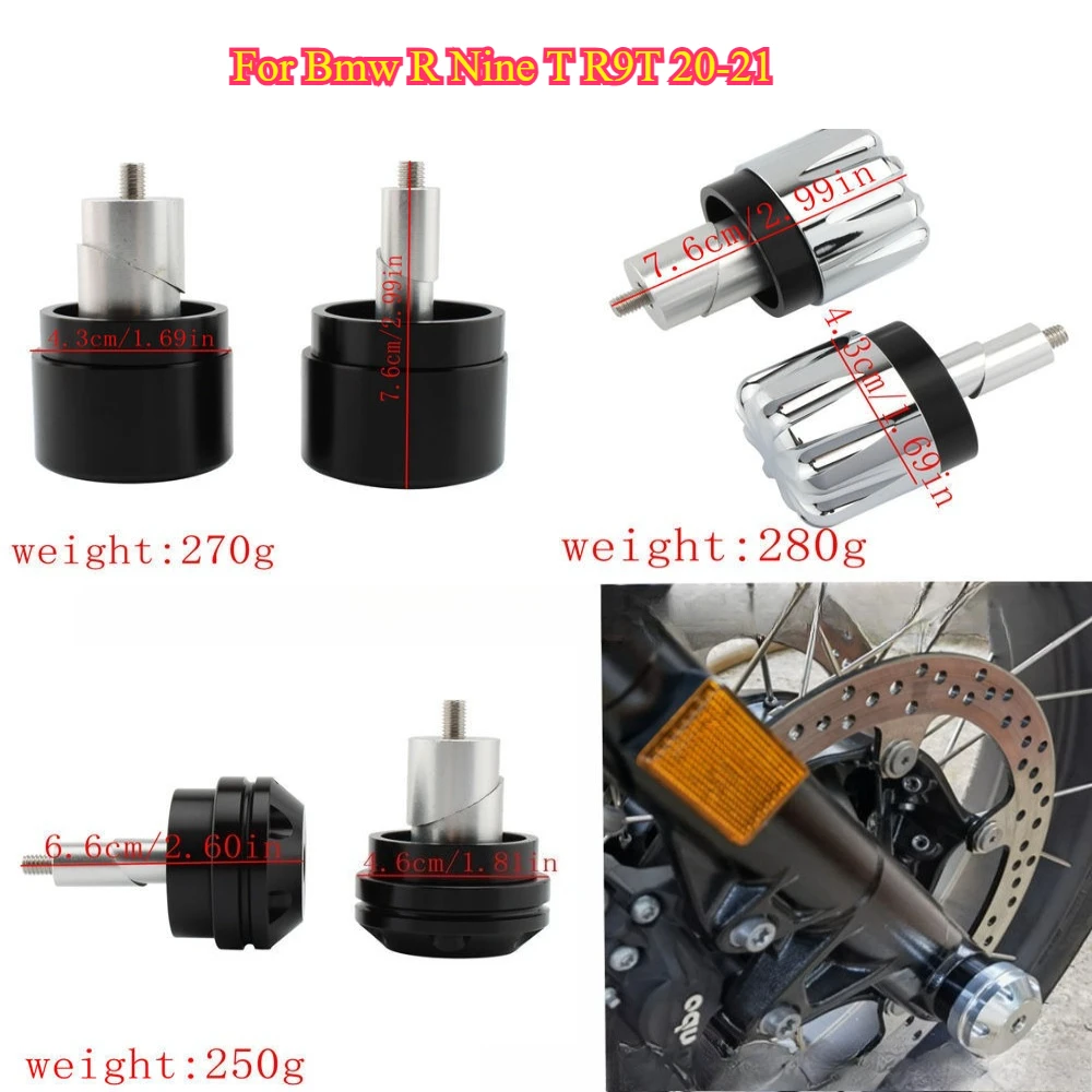 

Motorcycle R NINE T Front Wheel Fork Axle Sliders Cap Pad Crash Protector for BMW R NineT Aluminium