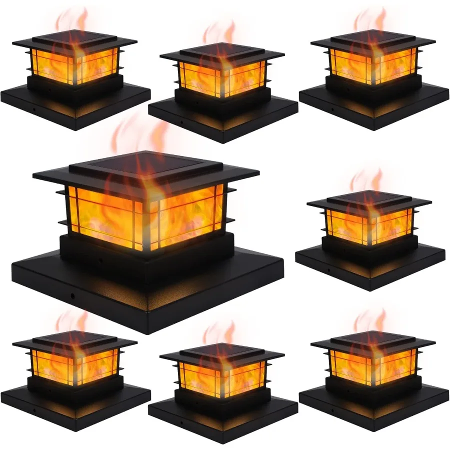 Dynaming 8-Pack Solar Flame Post Lights: Real-World Performance and Installation Insights