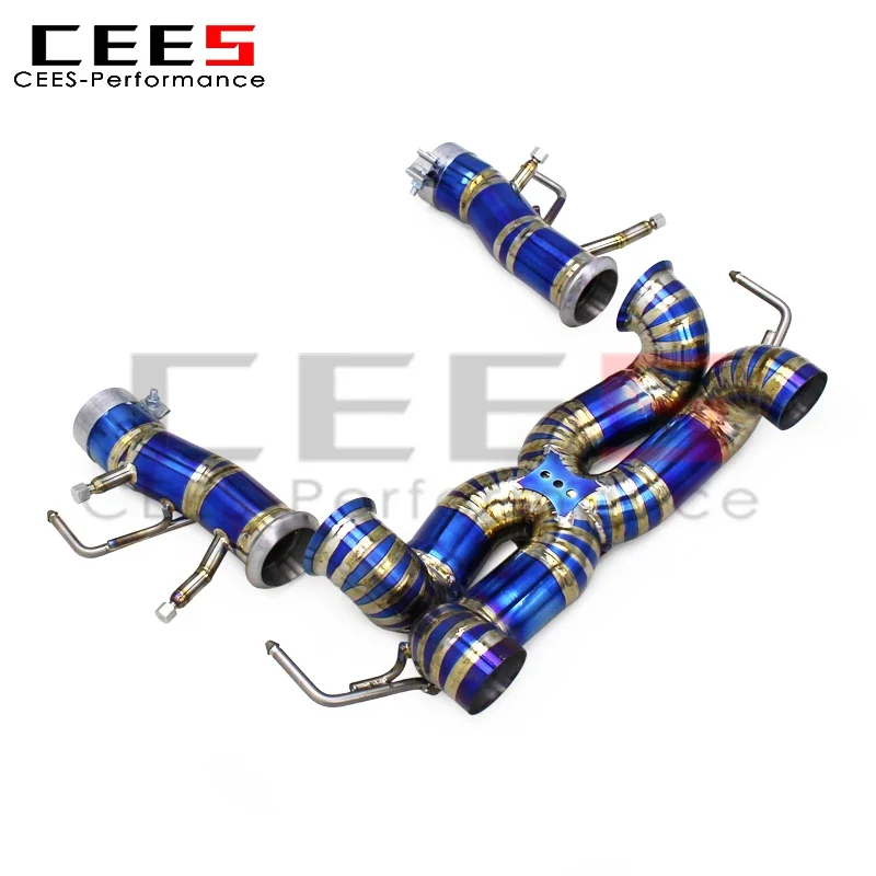 CEES  Titanium Exhaust for Ferrari SF90 3.9T V8 2019-2023 Catback Sport Straight Exhaust System Racing Exhaust Pipe