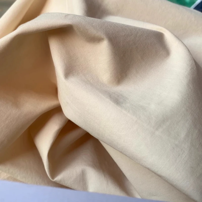 

Ivory Long Staple Cotton Fabric High Count High Density Imported Brand Material for Trench Coat Dress Skirt Pants Textile Fabric
