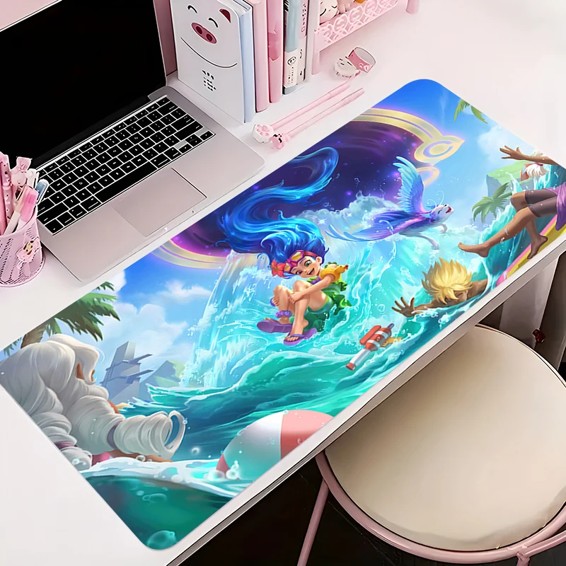 

Mouse Pad Office PC Accessories Keyboard Mat Anime Pattern Anti-slip Rubber Mousepad Gamer L-league of Legends Zoe HD Desk Mat