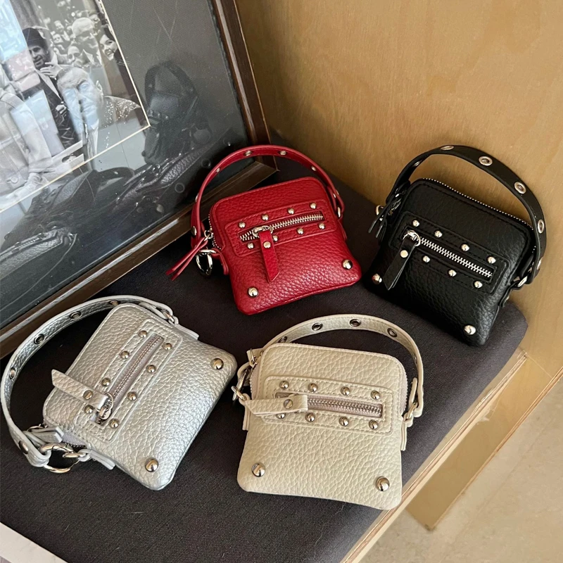 

New Korean Fashion Rivet Small Shoulder Bag Hot Sales Card Wallet Chain Crossbody Bag