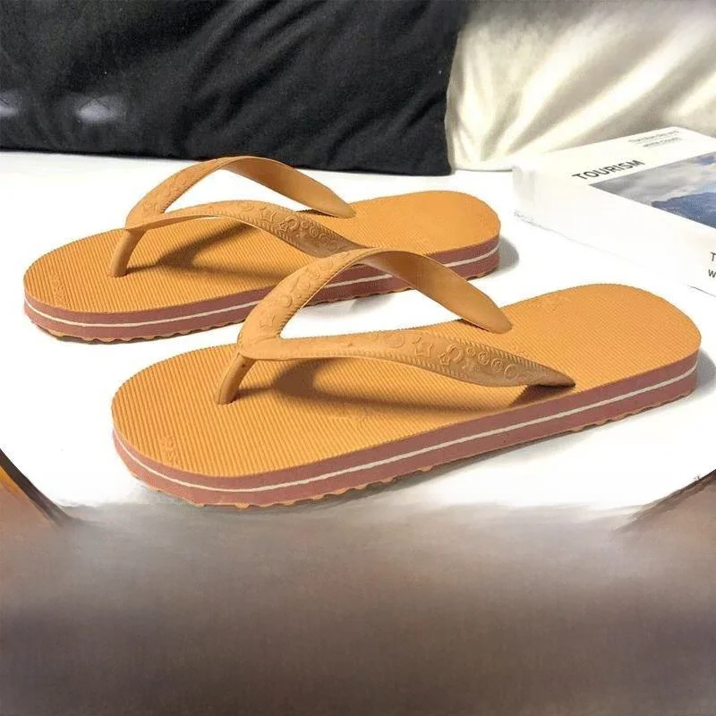 

Men's Summer 2026 Fashionable Flip Flops Outdoor Wear Anti-Slip Deodorant Sandals Trendy Casual Beach Slippers Rubber Sole