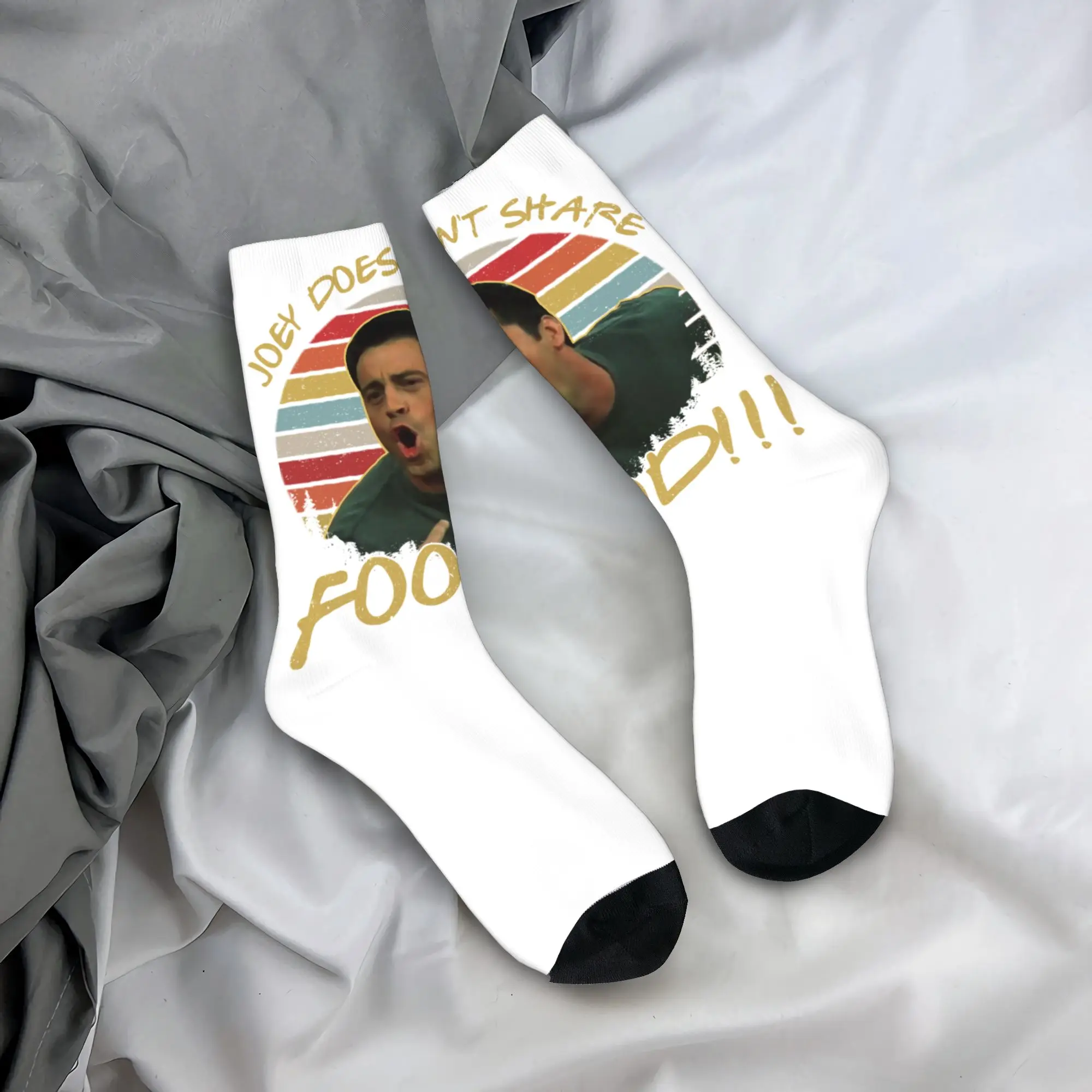 

Custom Friends Tv Show Men Women Crew Socks Unisex Funny 3D Printed Funny Joey Meme Dress Socks