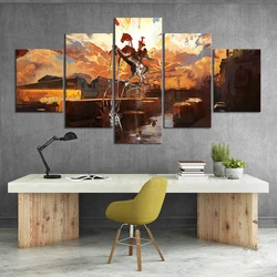 No Framed 5 Piece Valkyrie Disco Elysium Game Paintings Wall Art Home Decor HD Pictures Posters for Living Room Decorations